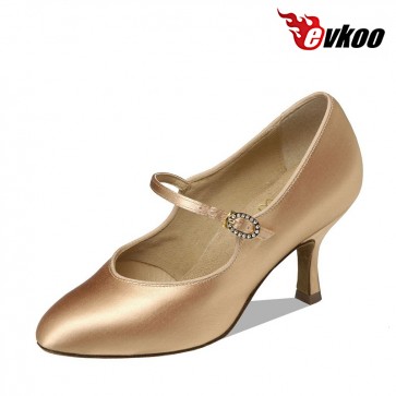 Elegant satin with crystal material woman Latin ballroom dance shoes