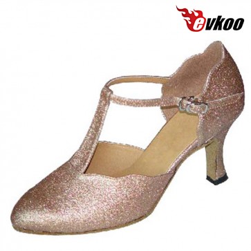 Women mordern/ballroom dance shoe with leather  or sliver material
