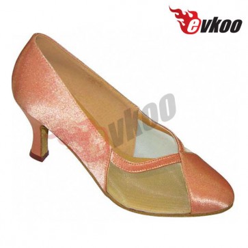 Newest sexy mesh satin modern/tango Mid height dance shoes 