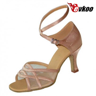 Endless starp satin black/khaki woman dance shoes