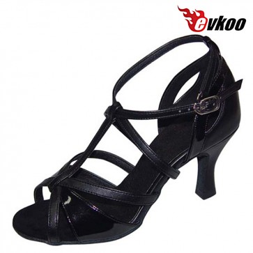 Evkoo Dance 7cm High New Style Woman Latin Salsa Dance Shoes Satin Or Pu Material Evkoo-170