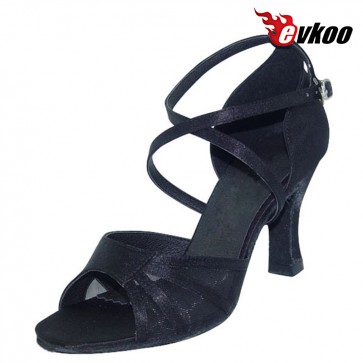 Evkoo Dance Sexy Leopard Color Four Style Can Be Choose 7cm Heel Satin Woman Dance Shoes Evkoo-091
