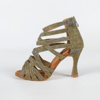 Women's Glitter Hollow-out Latin Dance High Heel Ankle Boots
