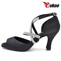 Cross strap with diamond newest design Latin dance shoes for ladies