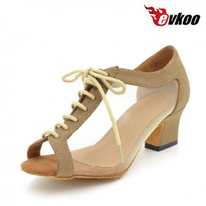  Transparent mesh fashional and comfortable Ladies Latin dance shoes