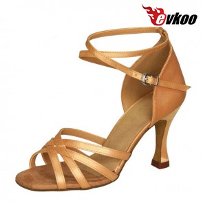 Satin or nubuck material Latin dance shoes for ladies 
