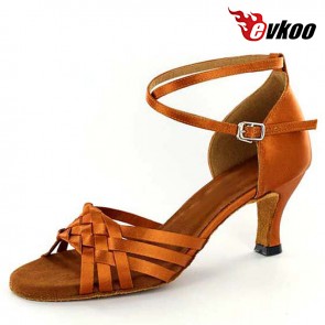 Free Shipping Latin Dance Shoes Evkoodance Folding Uppers Special Design Woman And Salsa Shoes Ladies Latin Shoes Evkoo-175