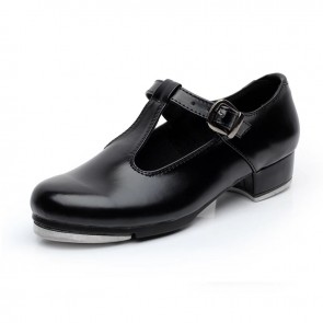 Black T‑Strap Buckle Professional Tap Dance Shoes for Practice & Performance