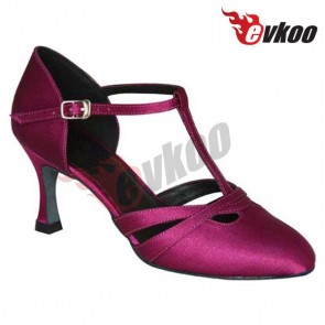 EVKOO  Mordern dance shoes made by satin material for ladies in party