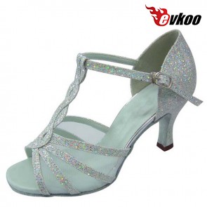 Evkoo Dance Brand Woman Latin Salsa Tango Dance Shoes Pu With Mesh Low Cost High Quality Soft Shoes Evkoo-217