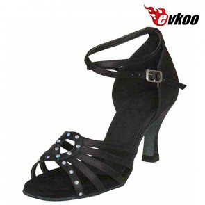 Satin Latin Dance Shoes Women For Ladies 7 cm Heel Hot Sale High Quality Evkoodance Brand Free Shipping Evkoo-231