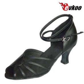 Evkoodance Brand Pu With Mesh New Design Woman Latin Salsa Dance Shoes 7cm Heel Evkoo-282