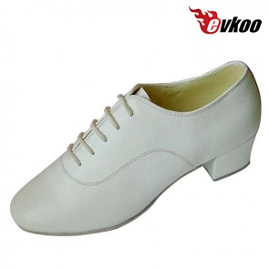 Handmade Factory Price High Quality Genuine Leather Man's Latin Dance Shoes With 4cm Heel Evkoo-289