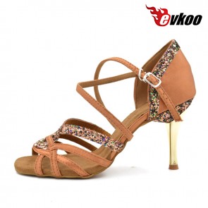 Customizable Women's  Latin/Ballroom  Dance Shoes  made by Satin/Sparkling Glitter 