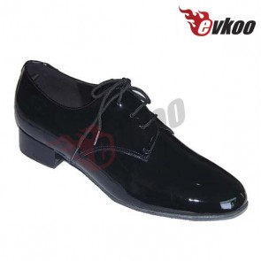 Mature man's dance shoes with low heel high level quality made by leather