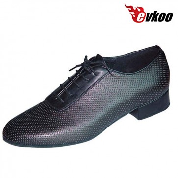 Man's Latin ballroom dance shoes 2.5 cm low heel made by genuine leather